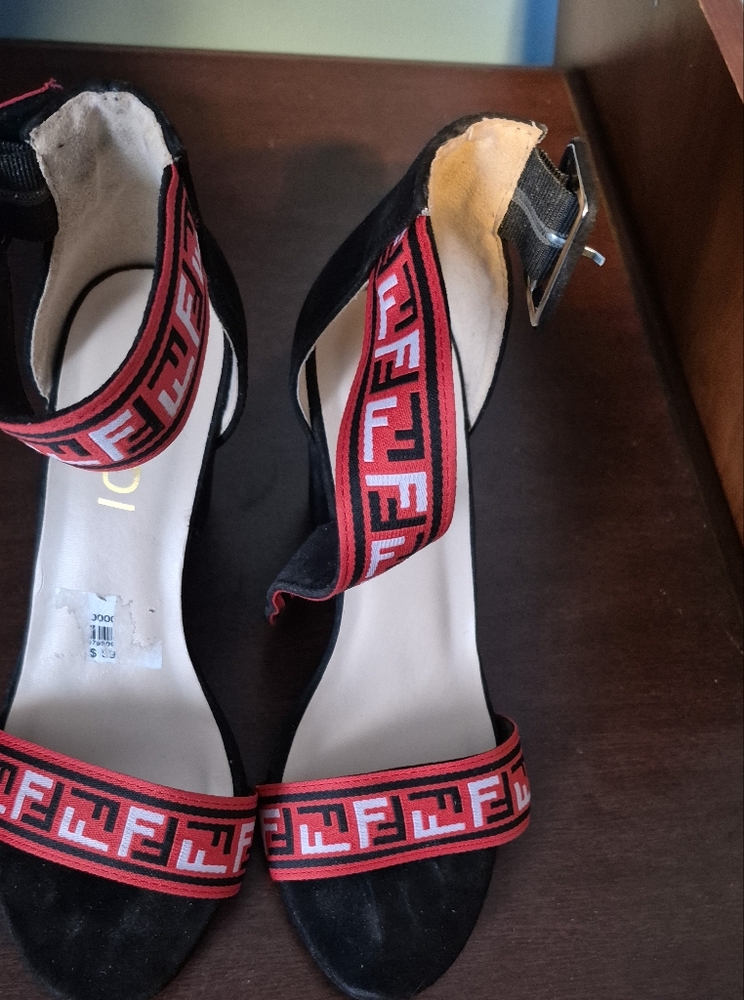 Stylish Black and Red Women's Sandals